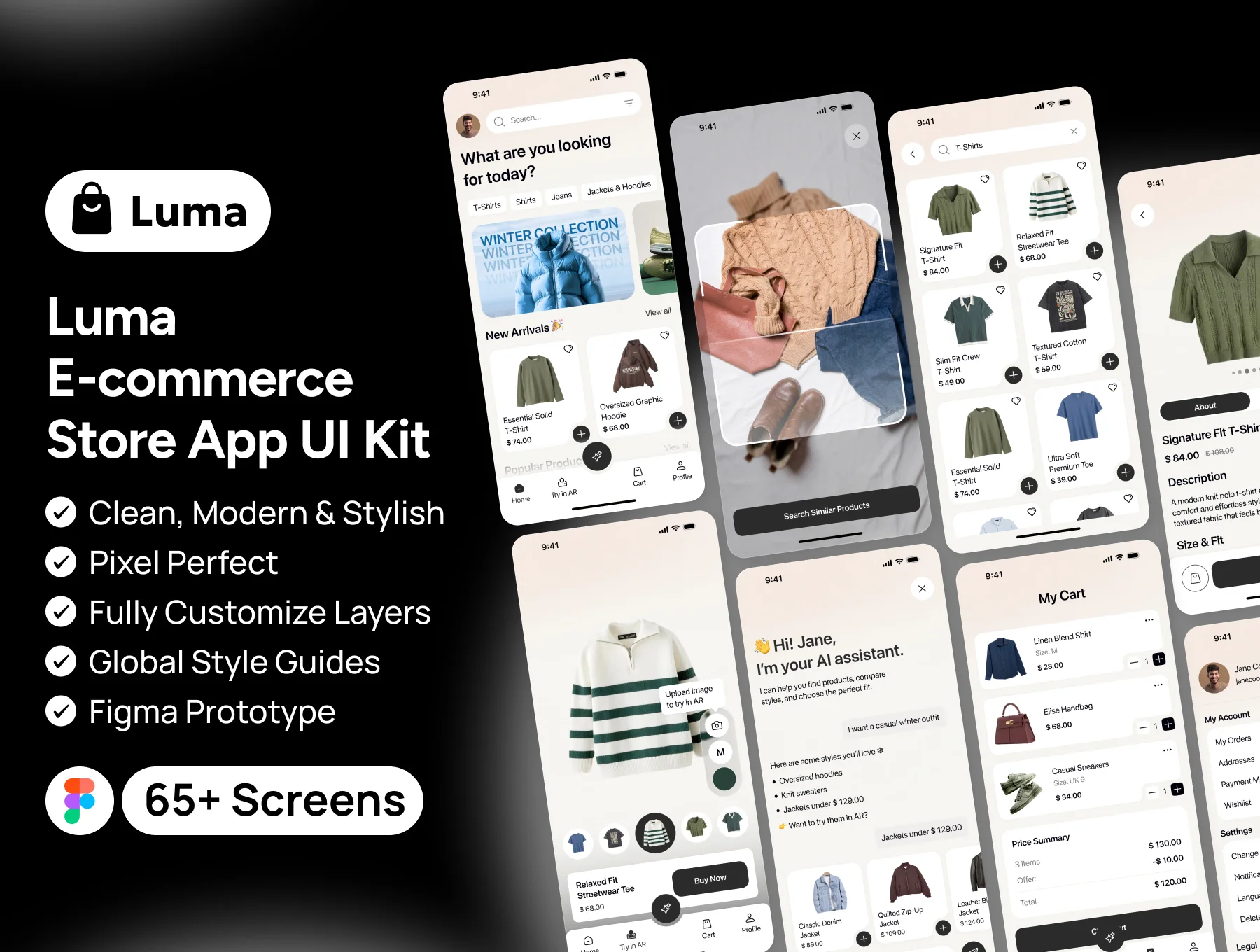 Luma – Modern E-commerce Mobile App UI Kit