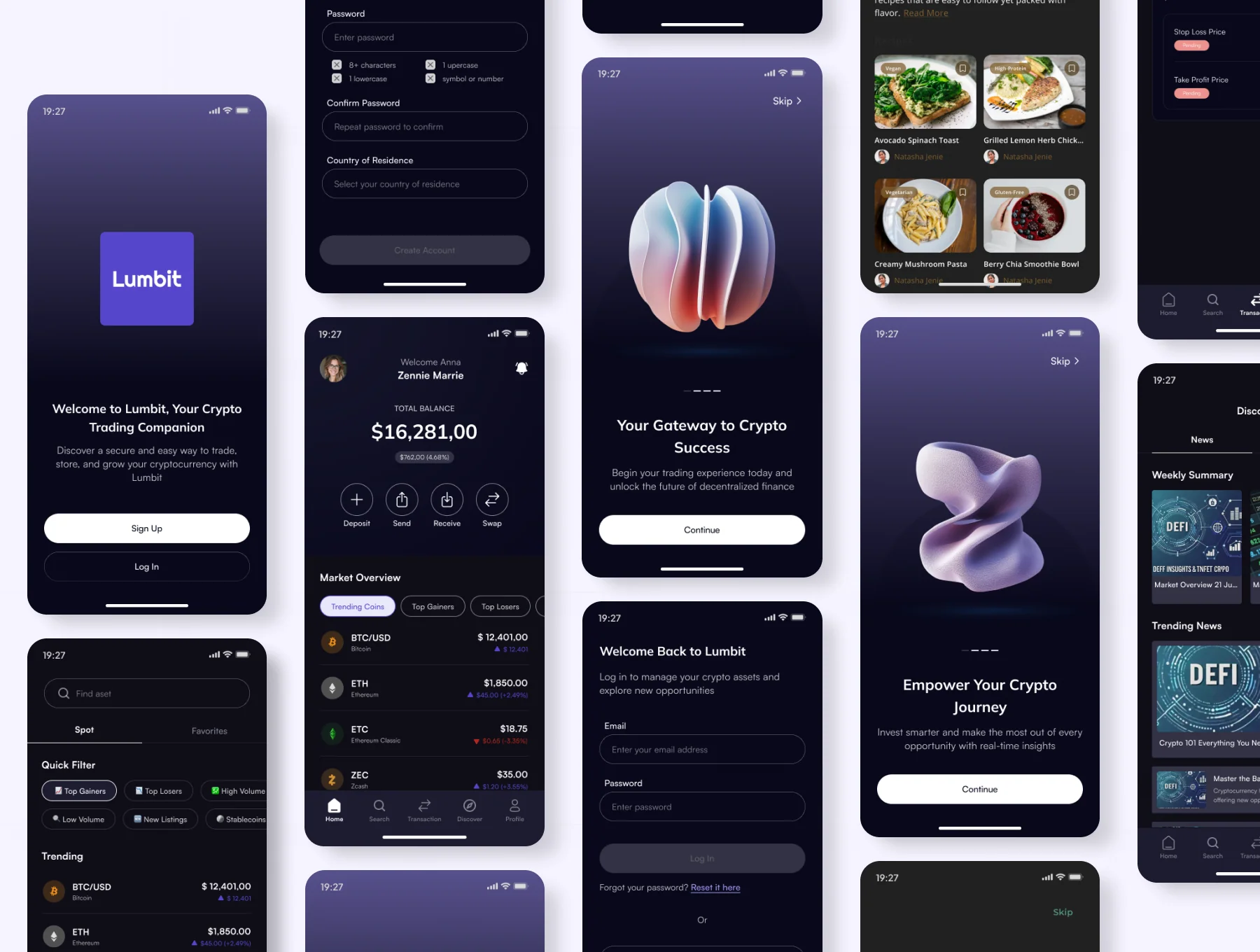 Lumbit - Crypto Wallet Premium App UI KIT 3