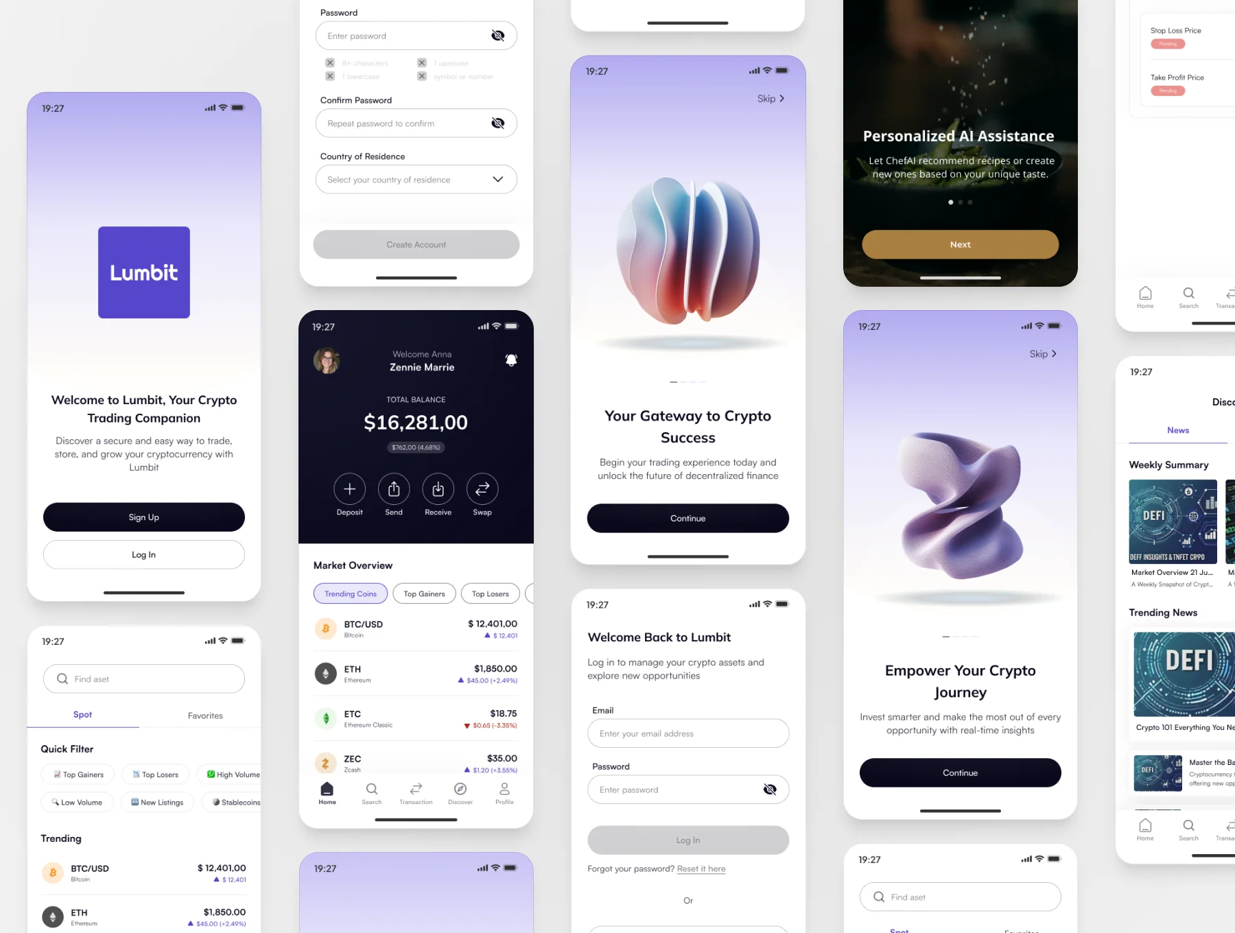 Lumbit - Crypto Wallet Premium App UI KIT 4