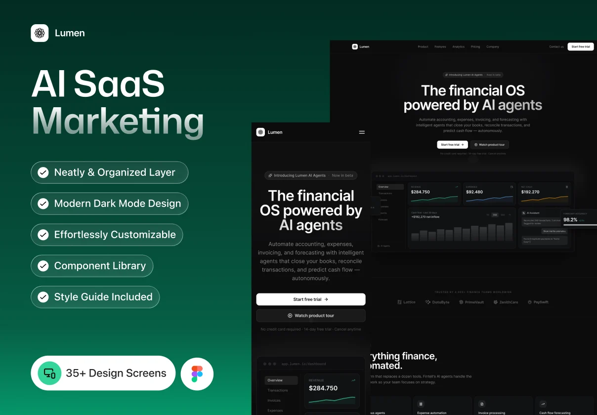 Lumen – AI SaaS Marketing UI Kit
