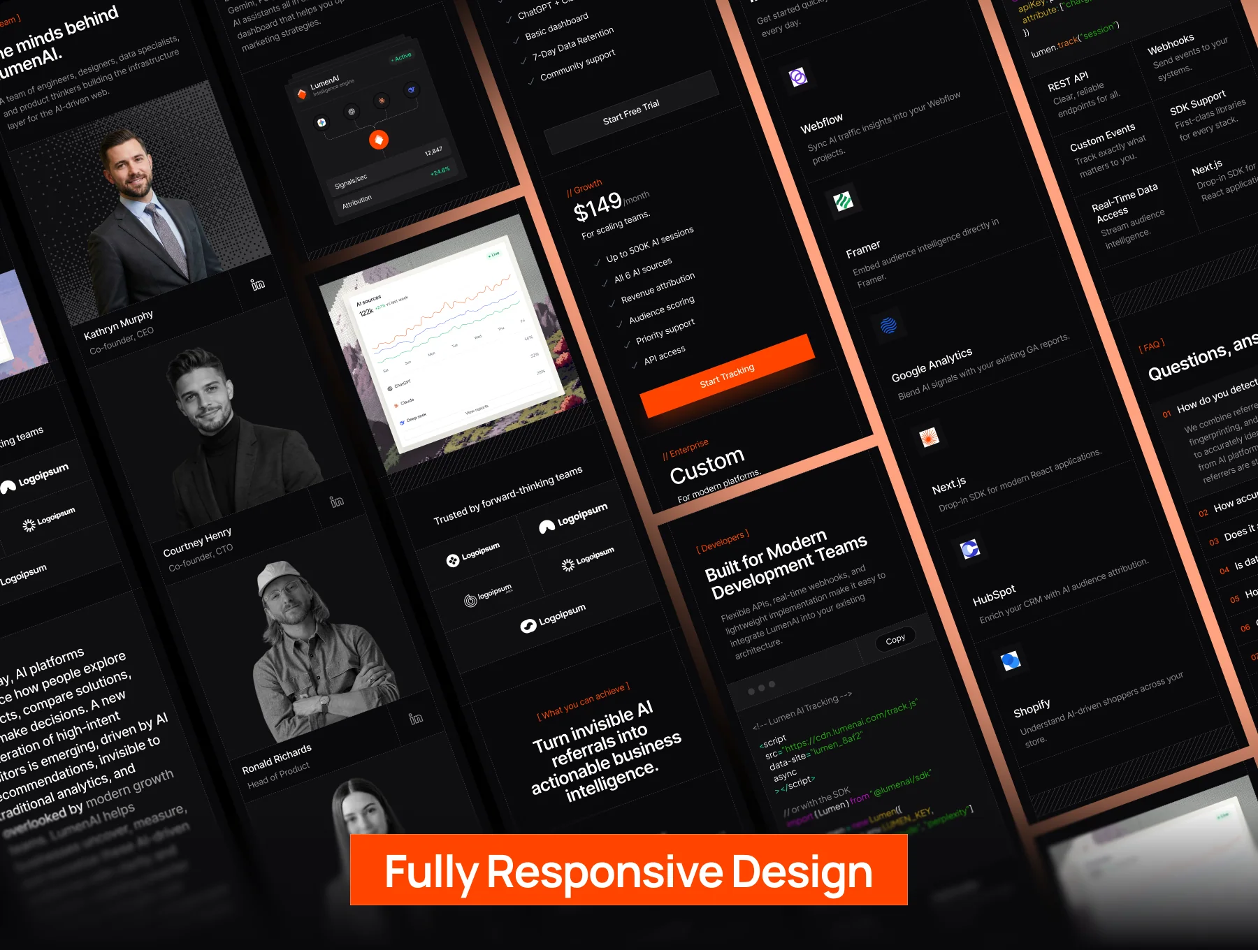 LumenAI - Premium AI Tracking Platform UI Template 3