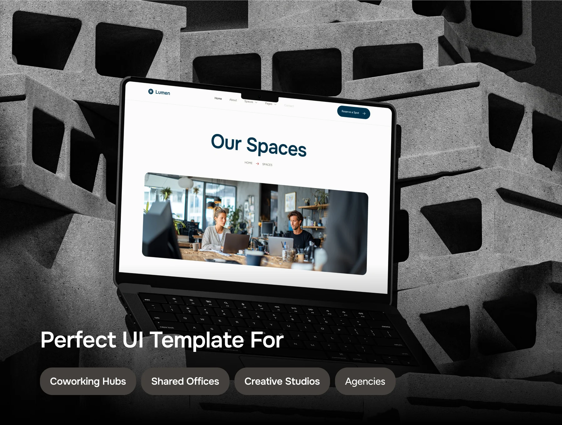 LumenSpace – Coworking & Creative Space UI Template 4