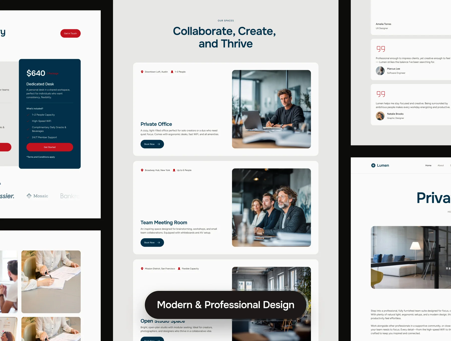 LumenSpace – Coworking & Creative Space UI Template 6