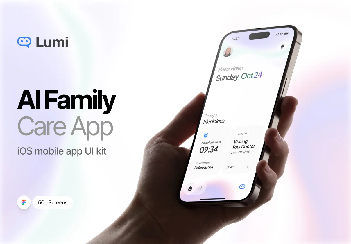 Lumi – AI Family Care iOS App UI Kit