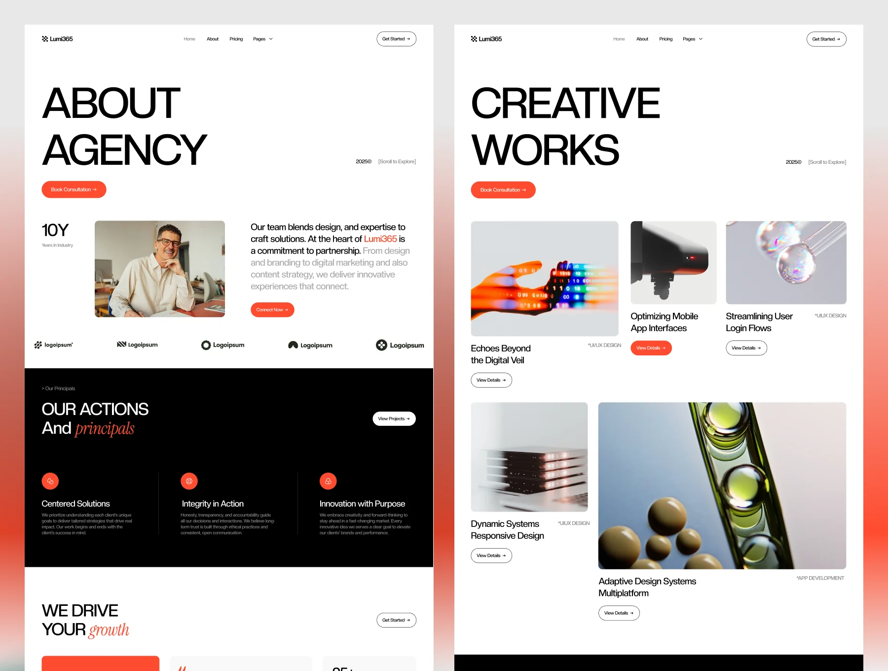 Lumi365 - Portfolio & Agency Website