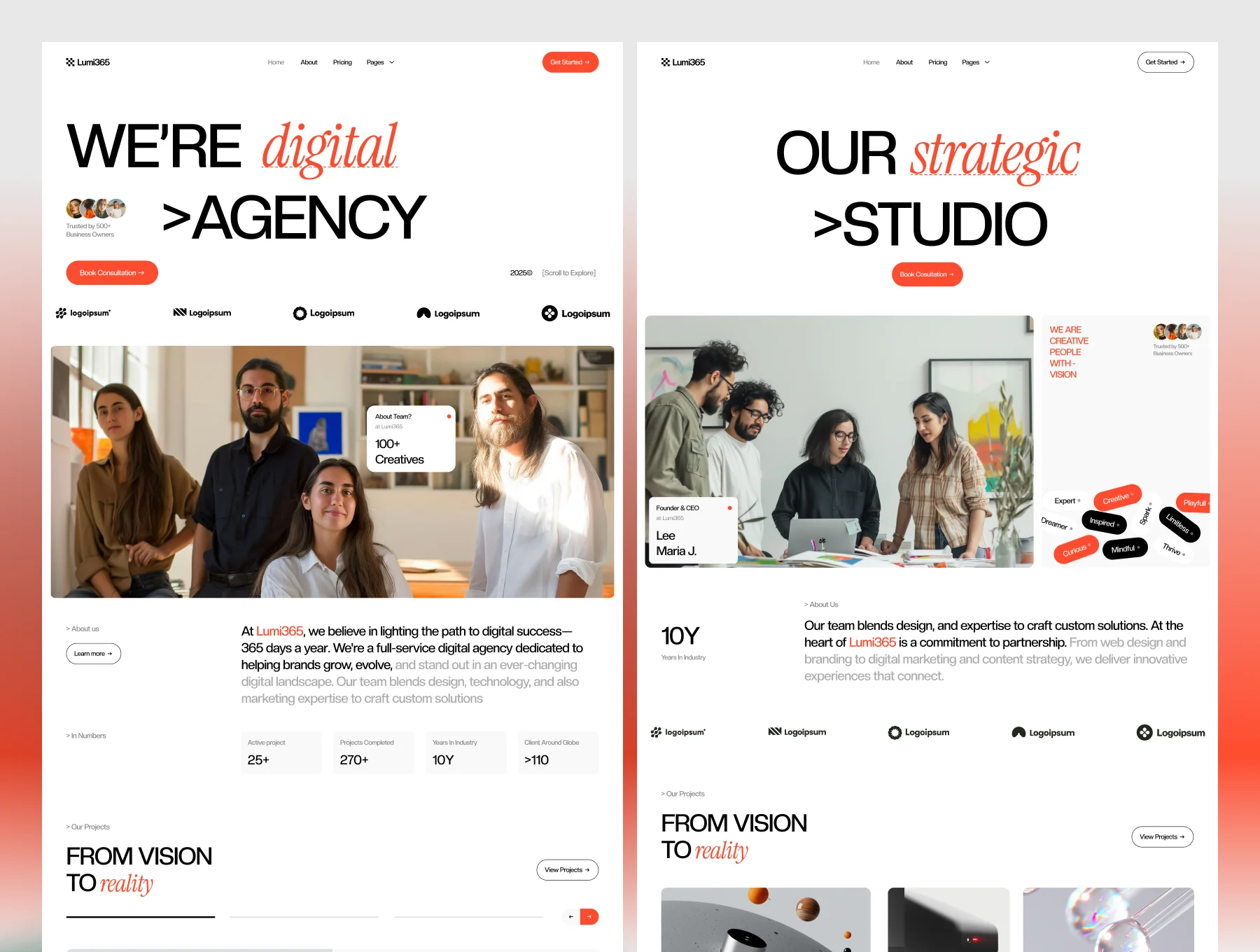 Lumi365 - Portfolio & Agency Website 4