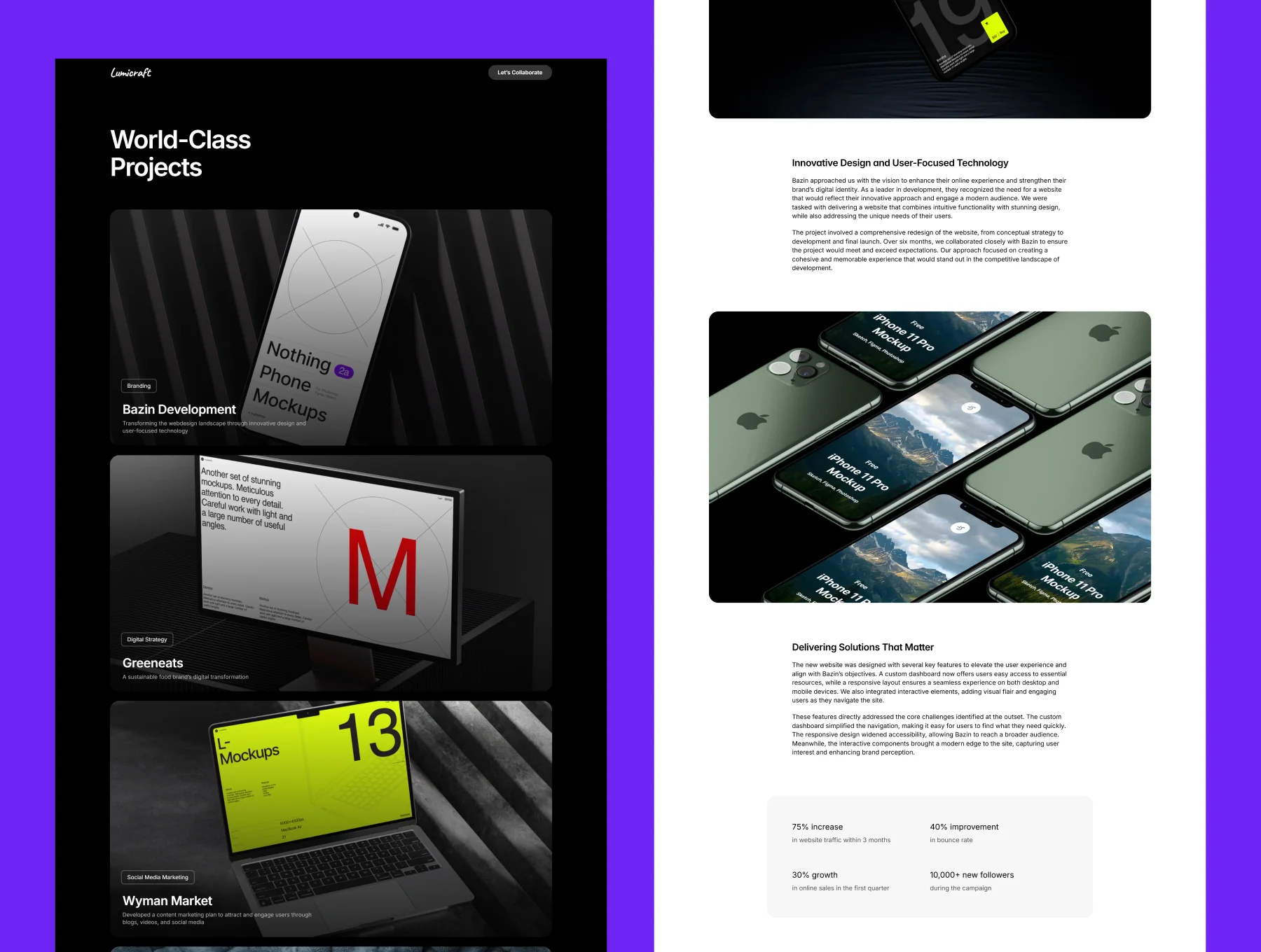 Lumicraft - Agency Portfolio Template 3