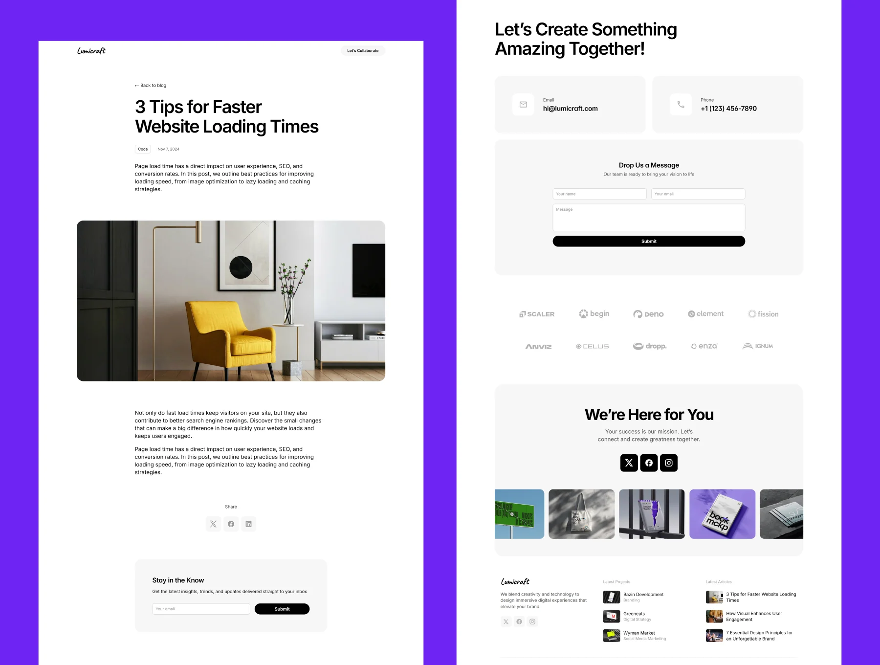 Lumicraft - Agency Portfolio Template 4