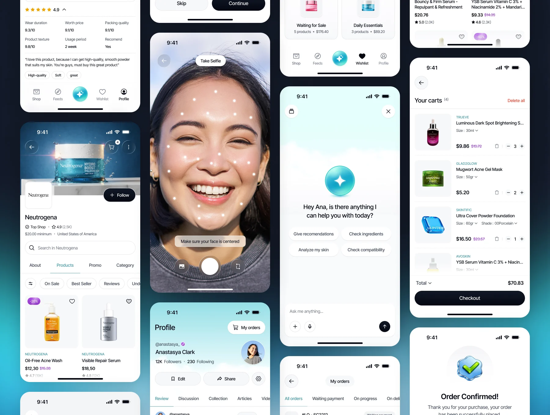 Lumiere - AI Cosmetics E-Commerce Mobile UI-Kit 2