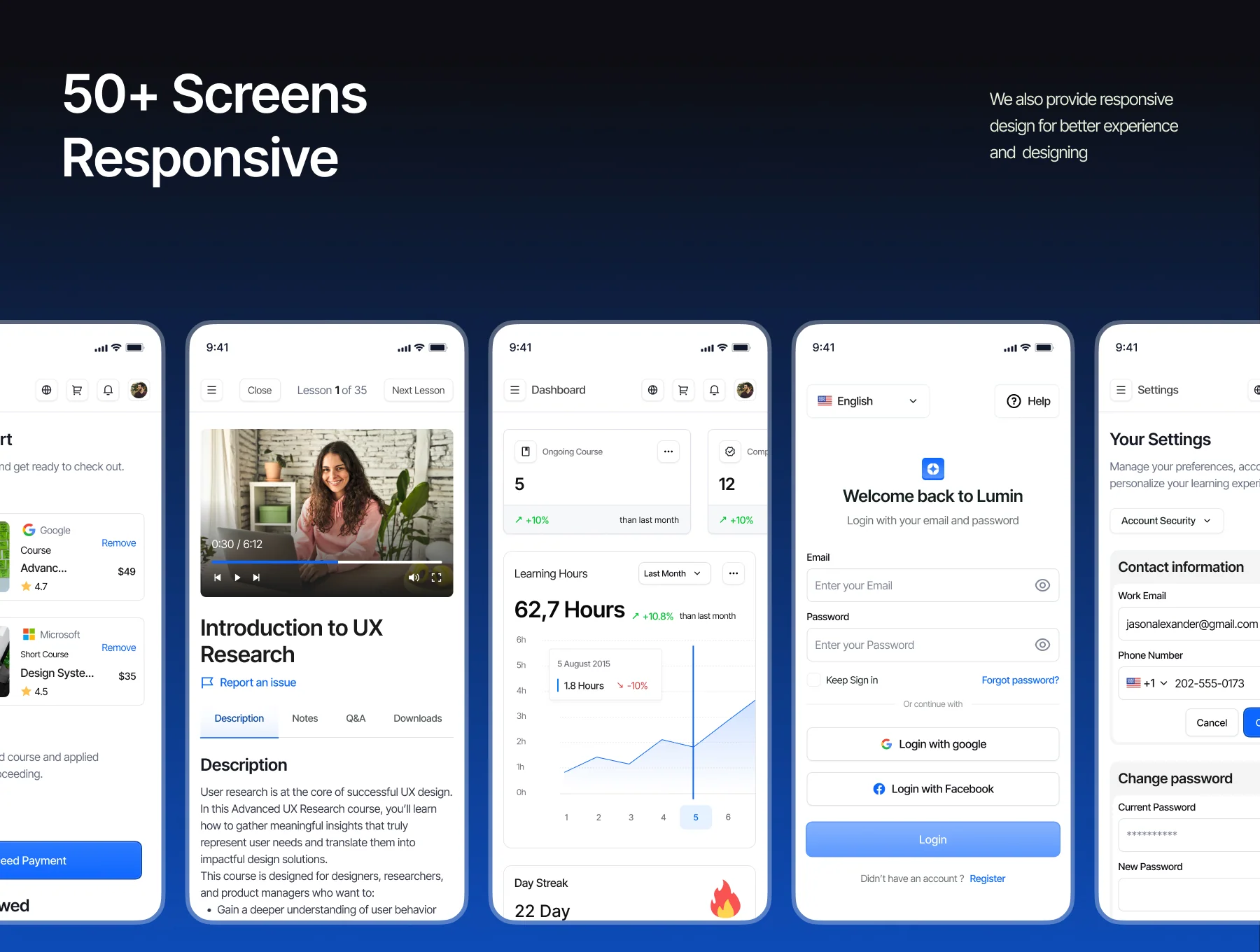 Lumin – Learning Management System UI Kit 6