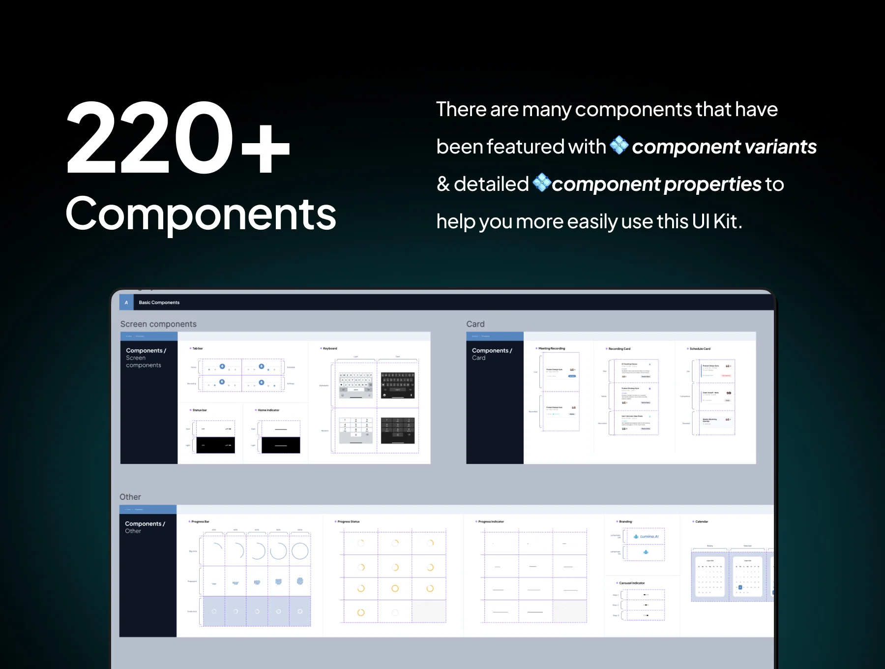 Lumina AI - AI Notetaker & Meeting Assistant Mobile App UI Kit 4