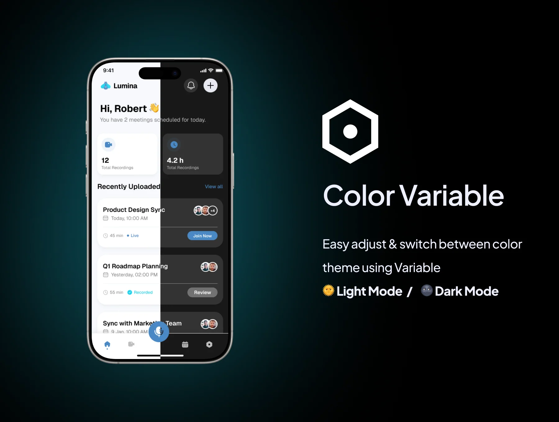 Lumina AI - AI Notetaker & Meeting Assistant Mobile App UI Kit 5