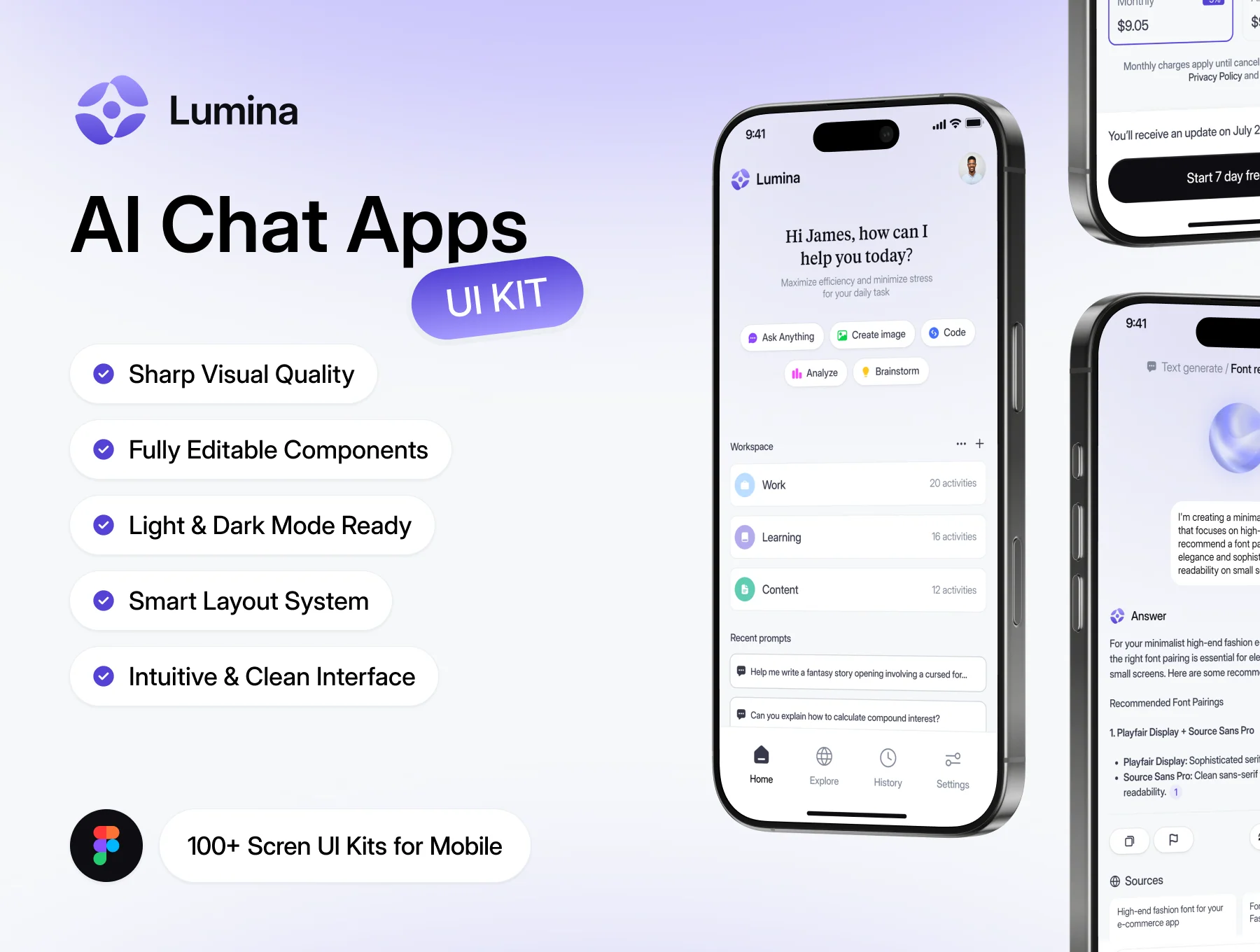 Lumina - AI Chat Apps UI KIT