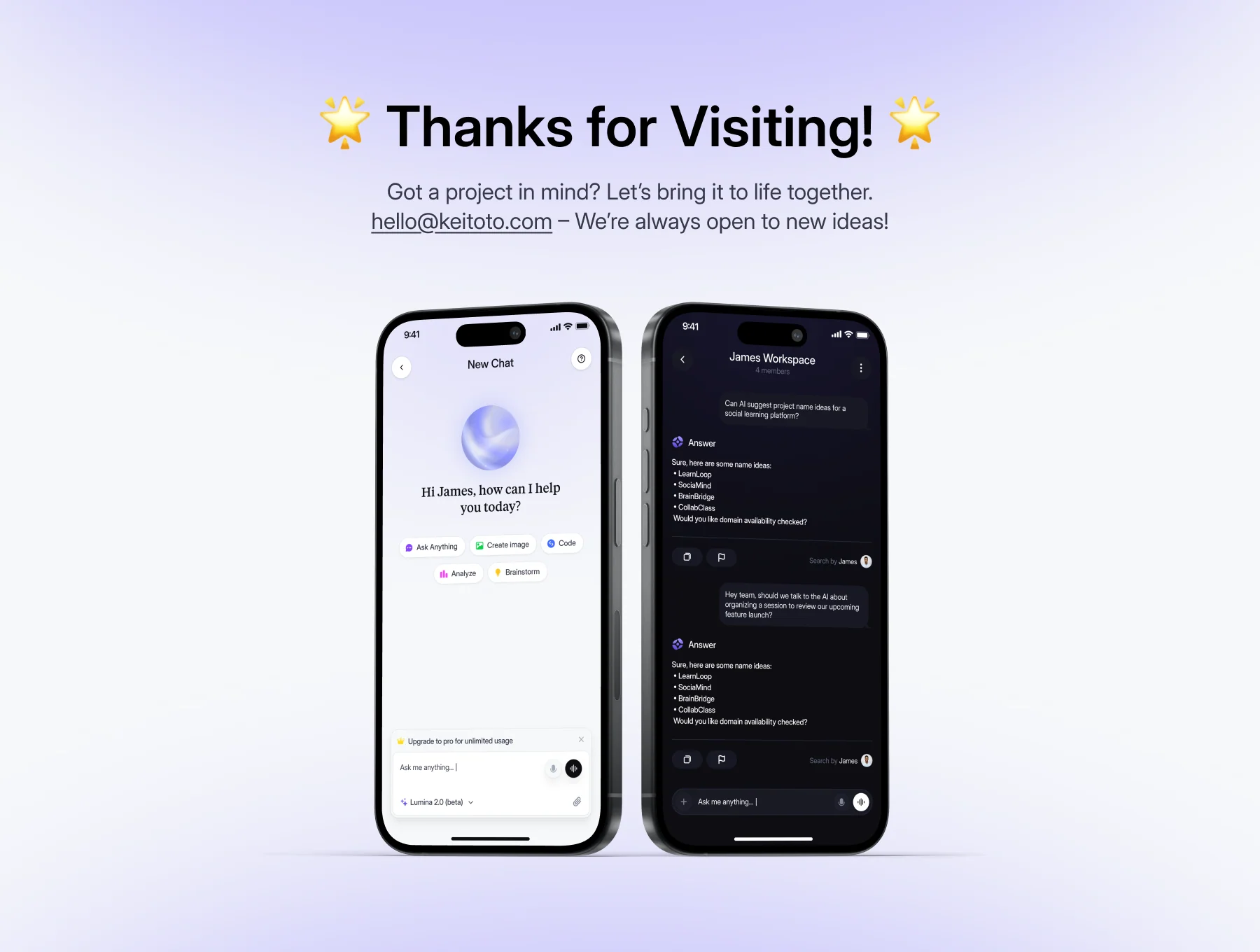 Lumina - AI Chat Apps UI KIT 7