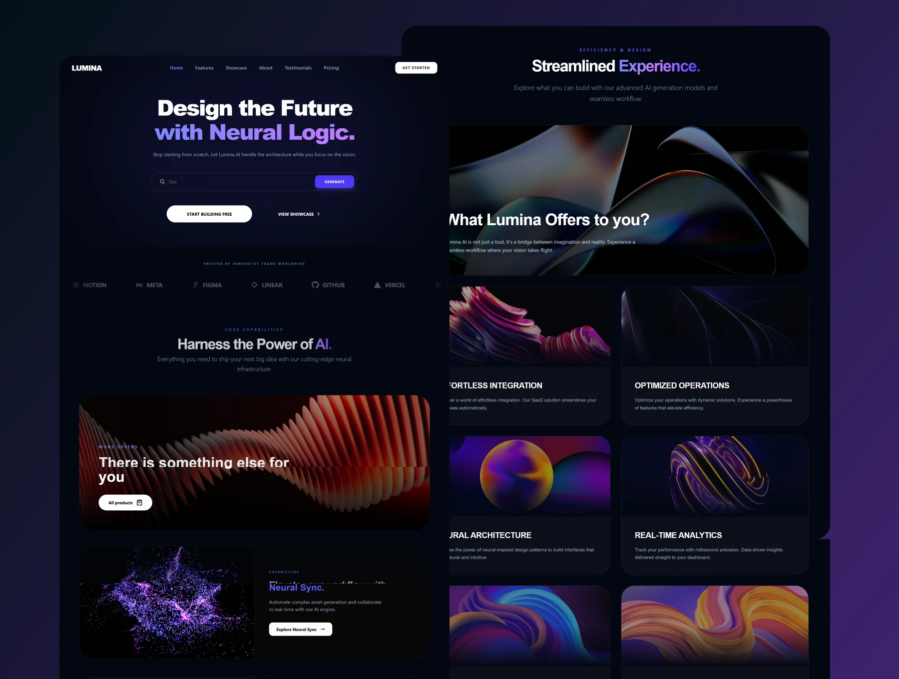 Lumina AI - SaaS & Chat React Template 3