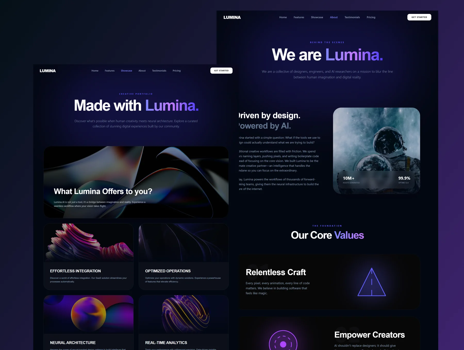 Lumina AI - SaaS & Chat React Template 4