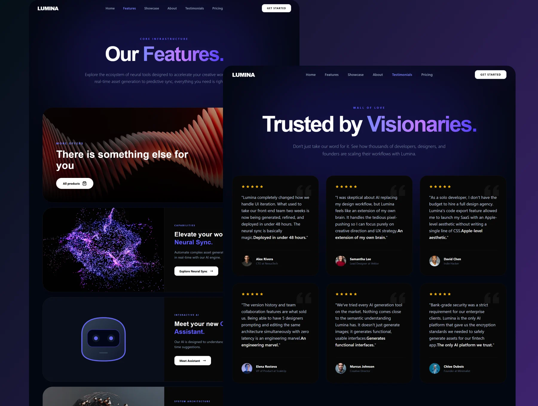 Lumina AI - SaaS & Chat React Template 6