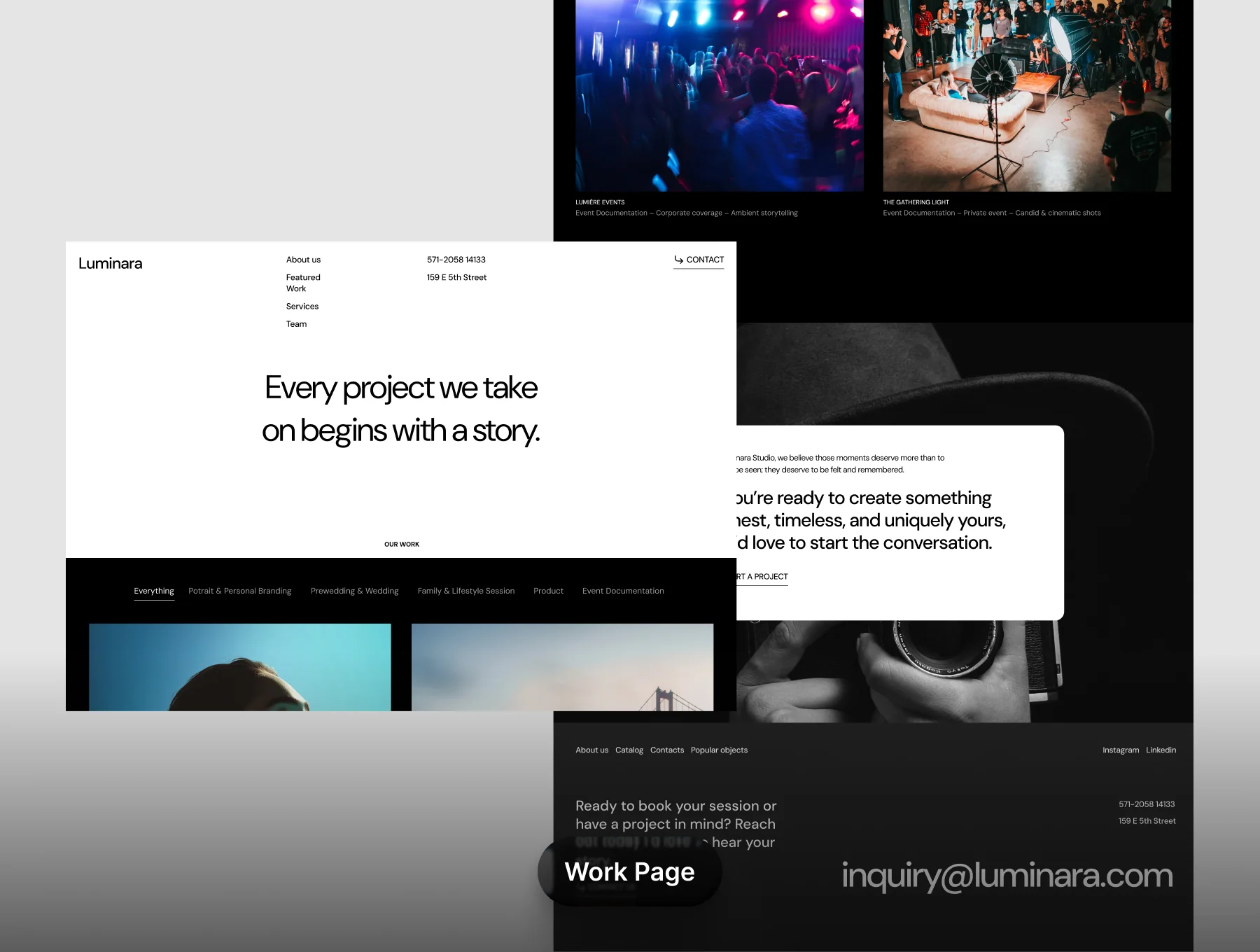 Luminara - Portfolio & Agency Website Template 3