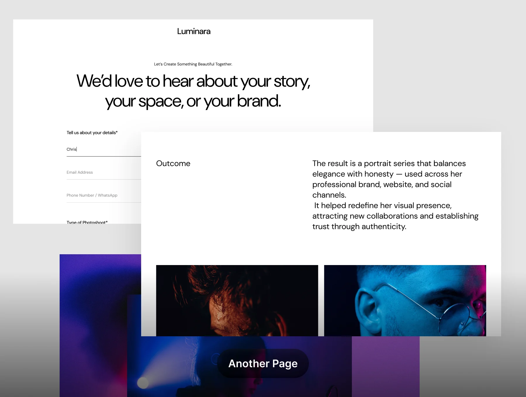 Luminara - Portfolio & Agency Website Template 4