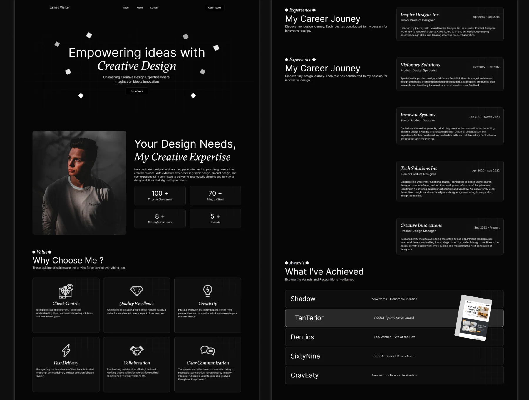 Specter - Portfolio Framer Template 3