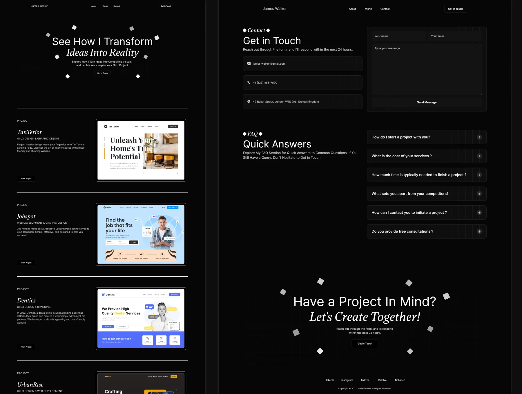 Specter - Portfolio Framer Template 4