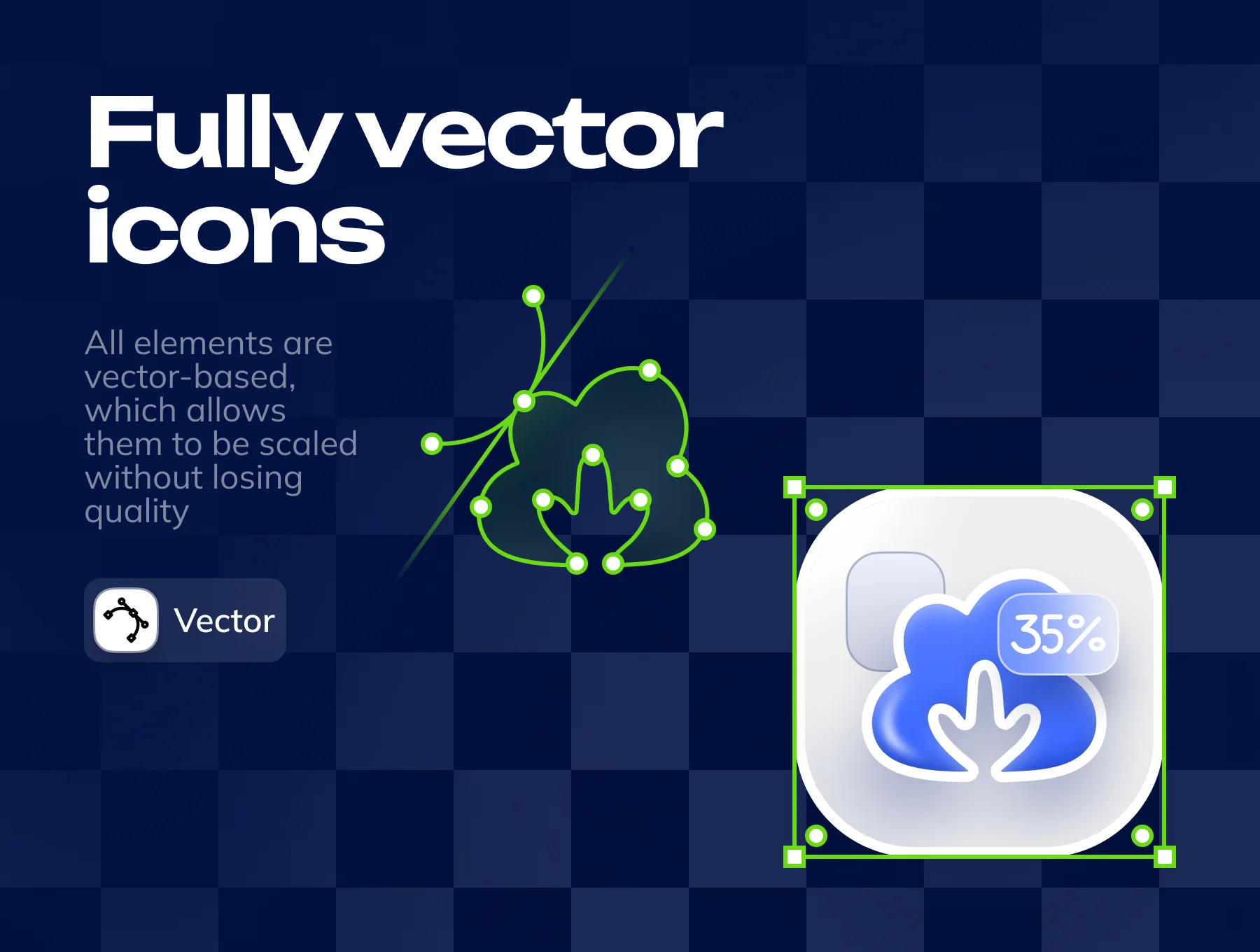 Lumio — 25 Digital  Icons: 3D Glass Style 3
