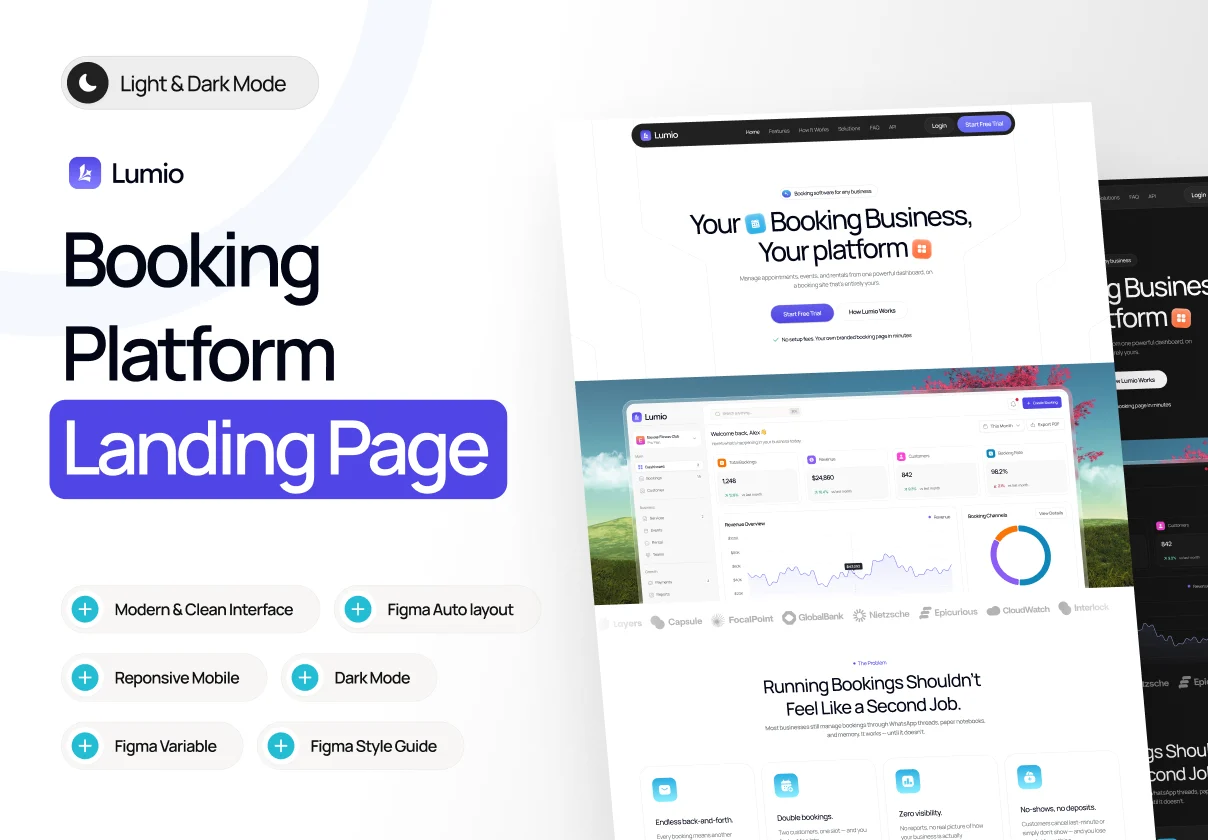 Lumio - Booking Platform Landing Page