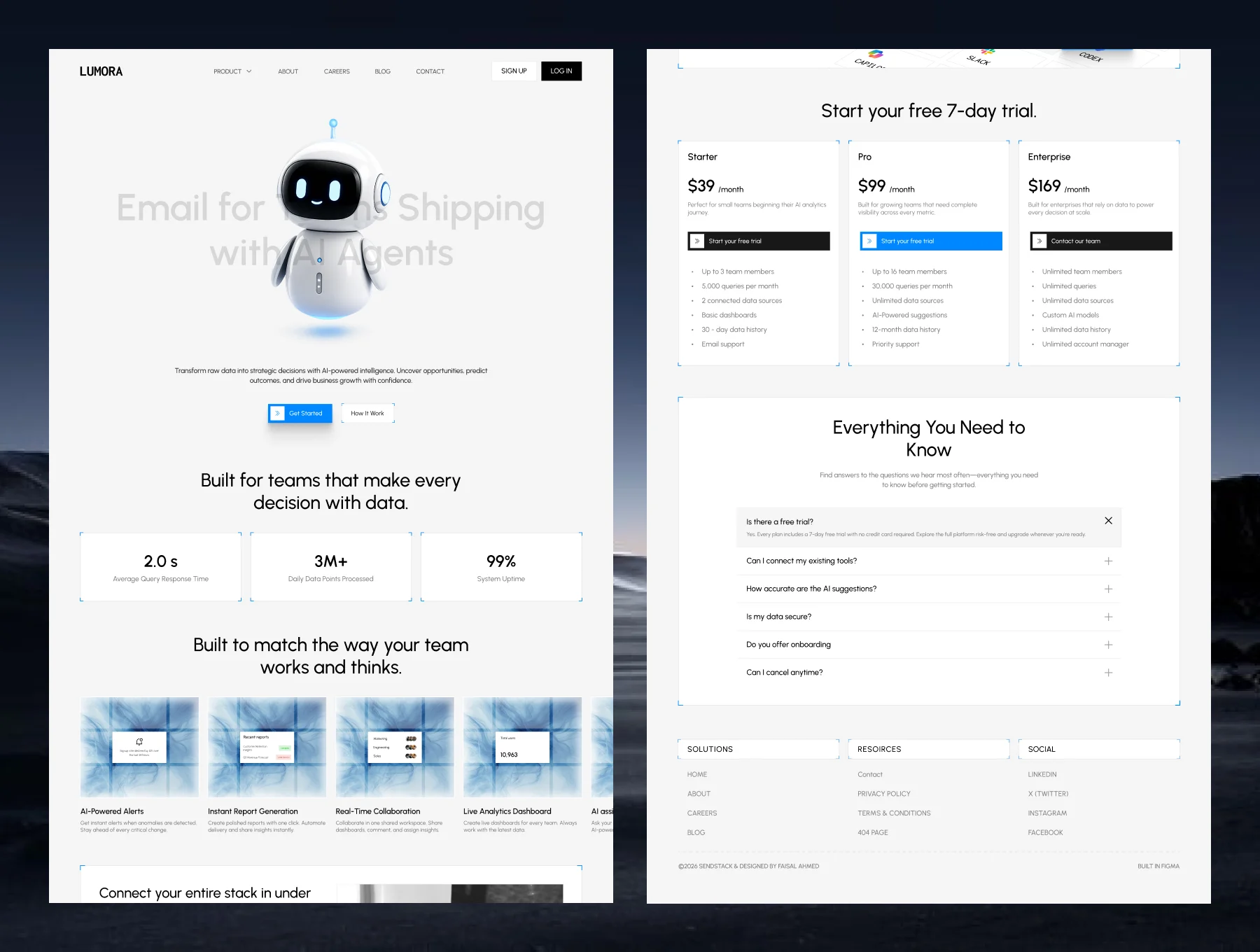 LUMORA — AI SaaS Landing Page 4