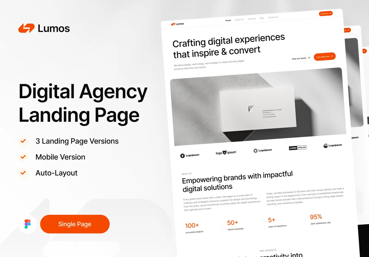 Lumos - Digital Agency Landing Page UI Kit