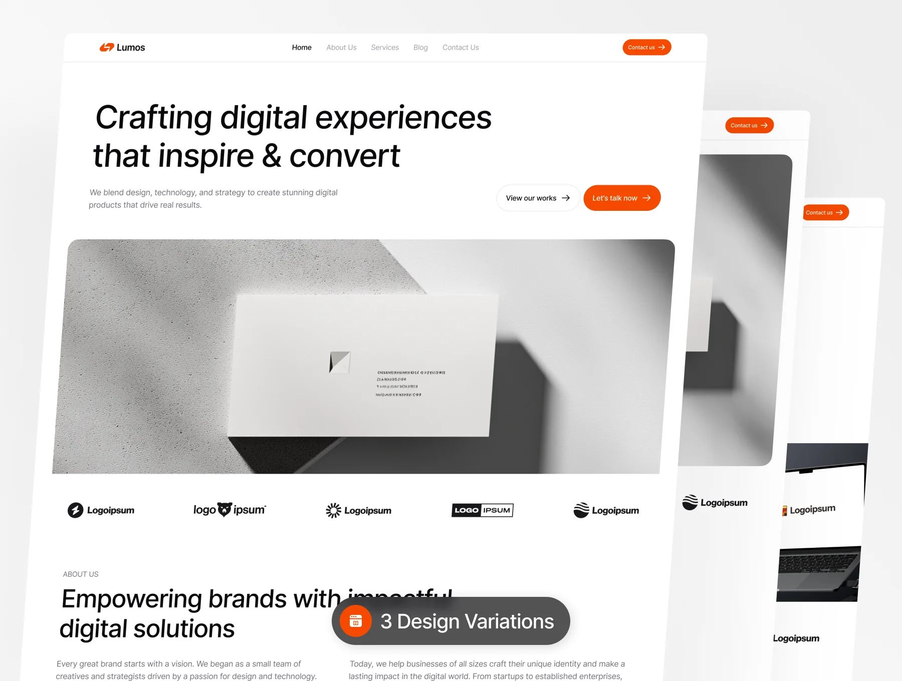 Lumos - Digital Agency Landing Page UI Kit 2