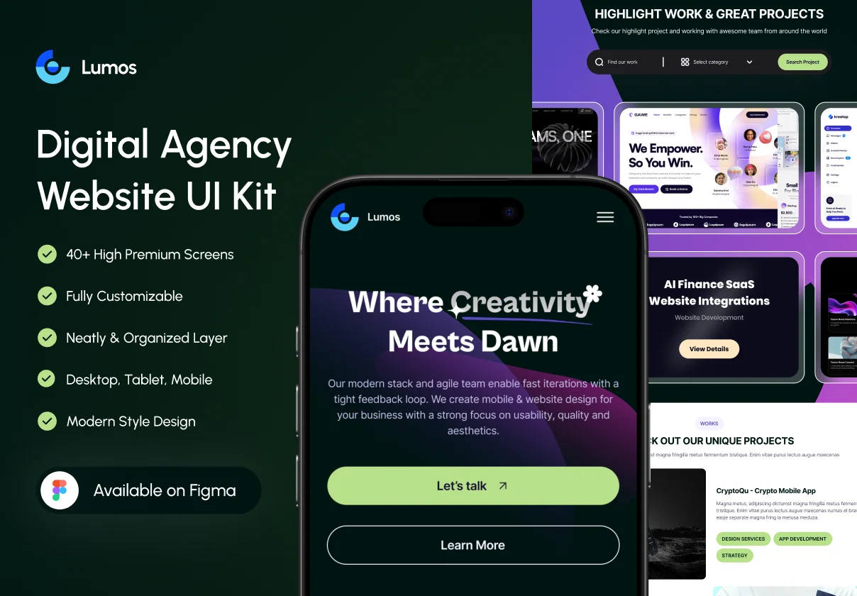 Lumos - Digital Agency Website Templates UI Kit