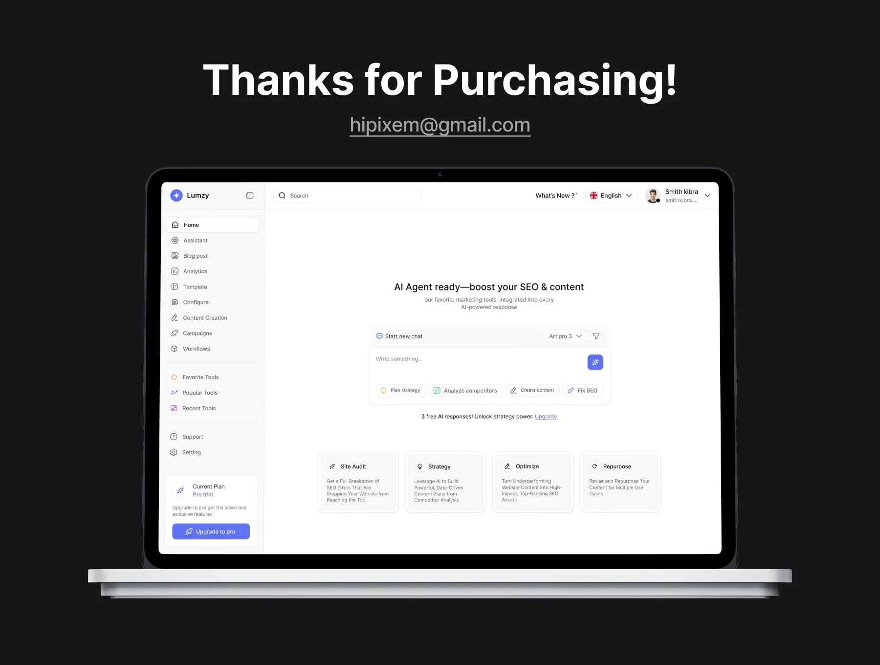 Lumzy – AI SEO & Content Marketing UI Kit 8