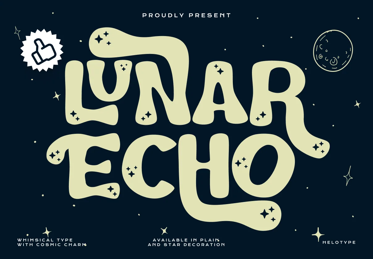 Lunar Echo - Cosmic Vibes Font