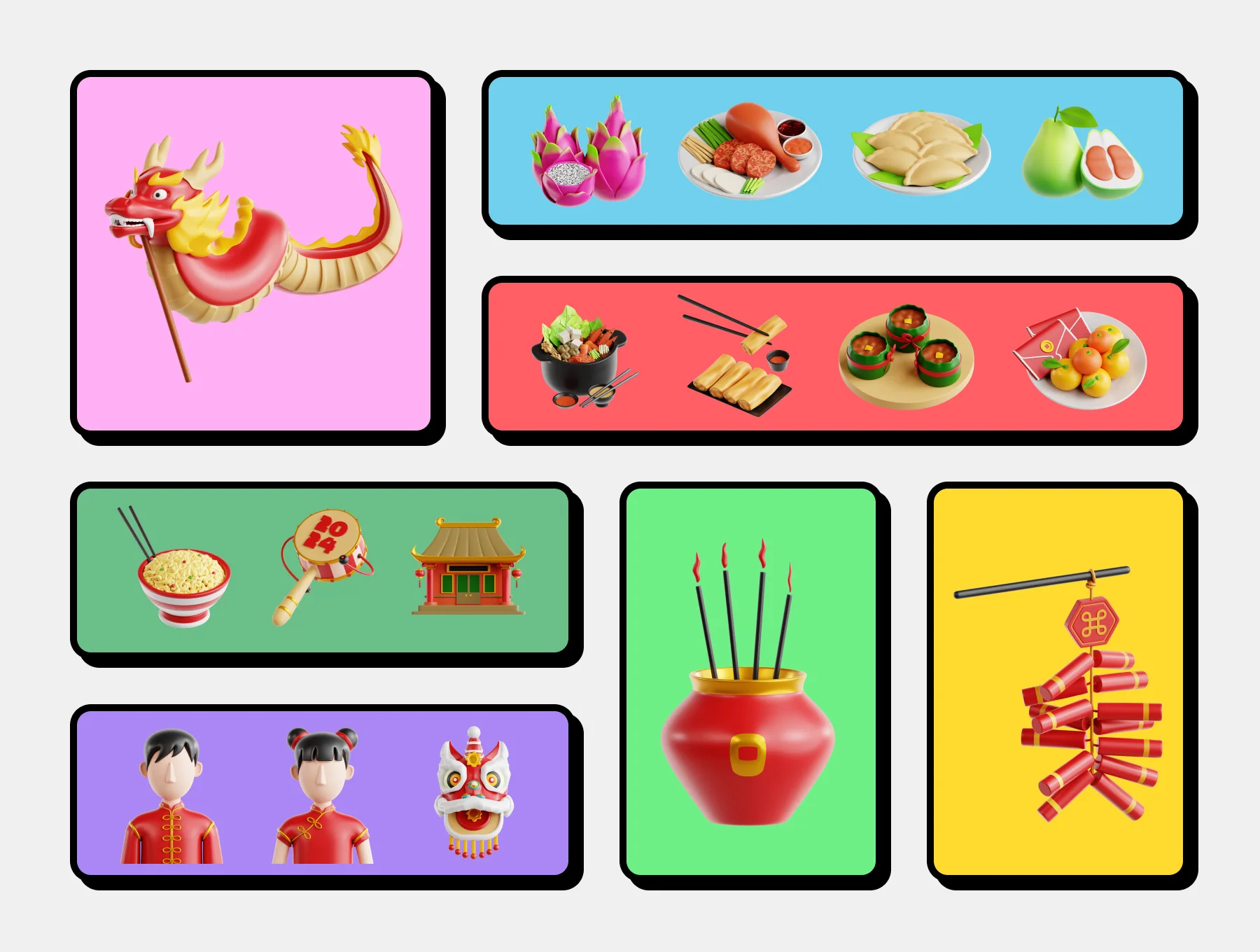 Lunar New Year 3D Icon Set 5