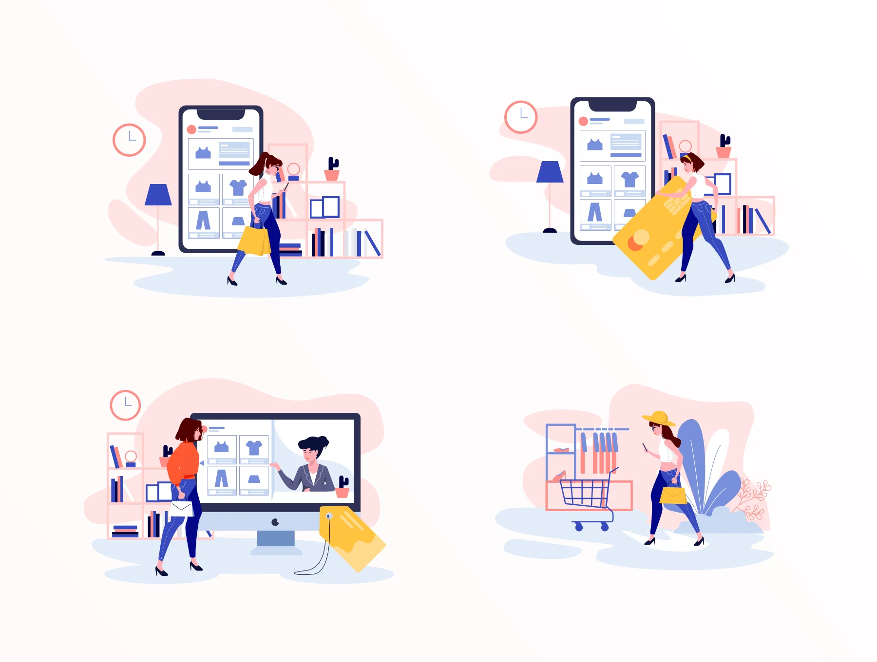 Lunas : E-commerce Illustration Kit 6