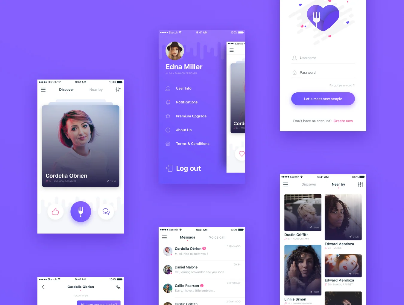 Lunchmate Dating UI Kit 2