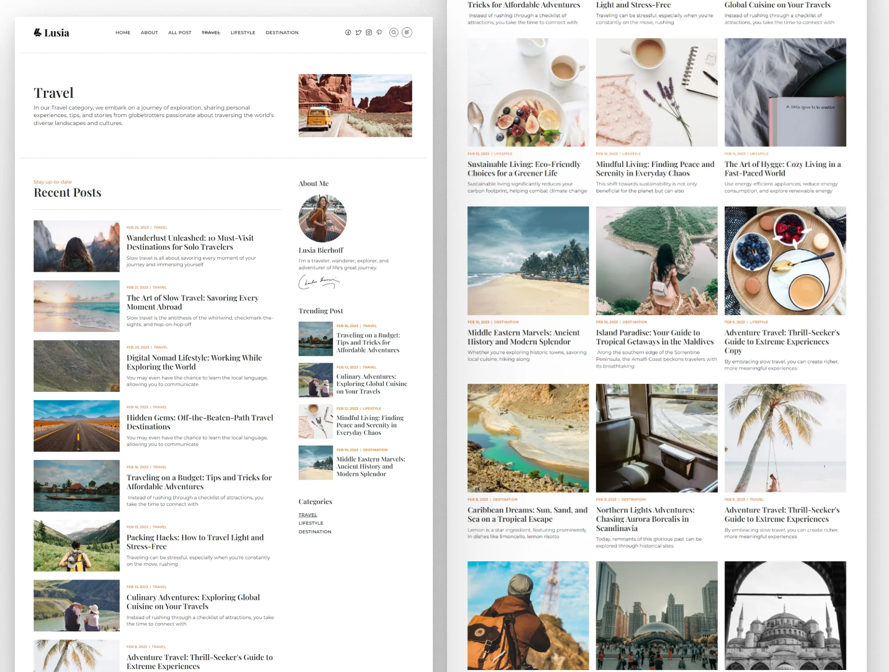 Lusia - Framer Template for Personal Blog & Magazine Website 3