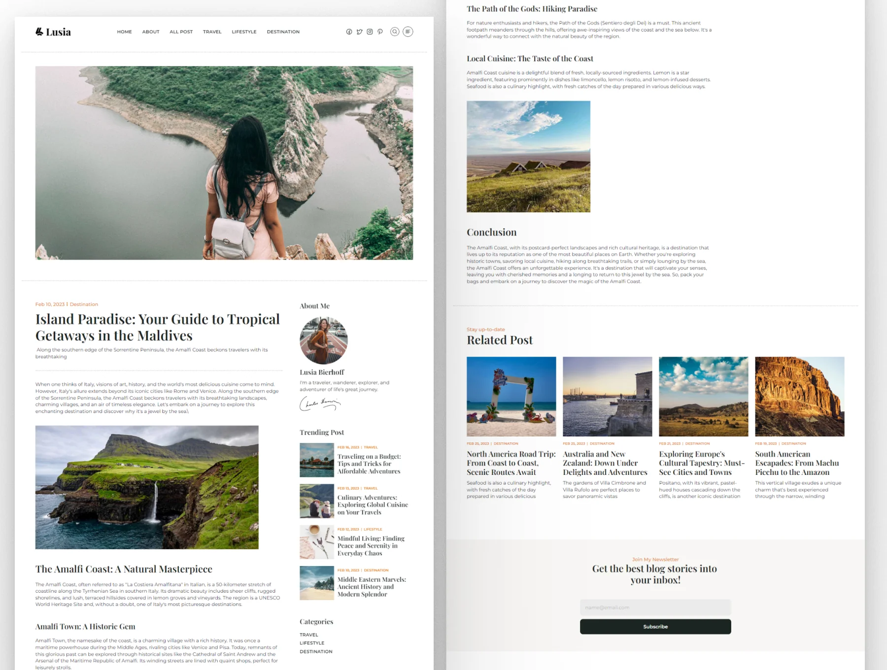 Lusia - Framer Template for Personal Blog & Magazine Website 4