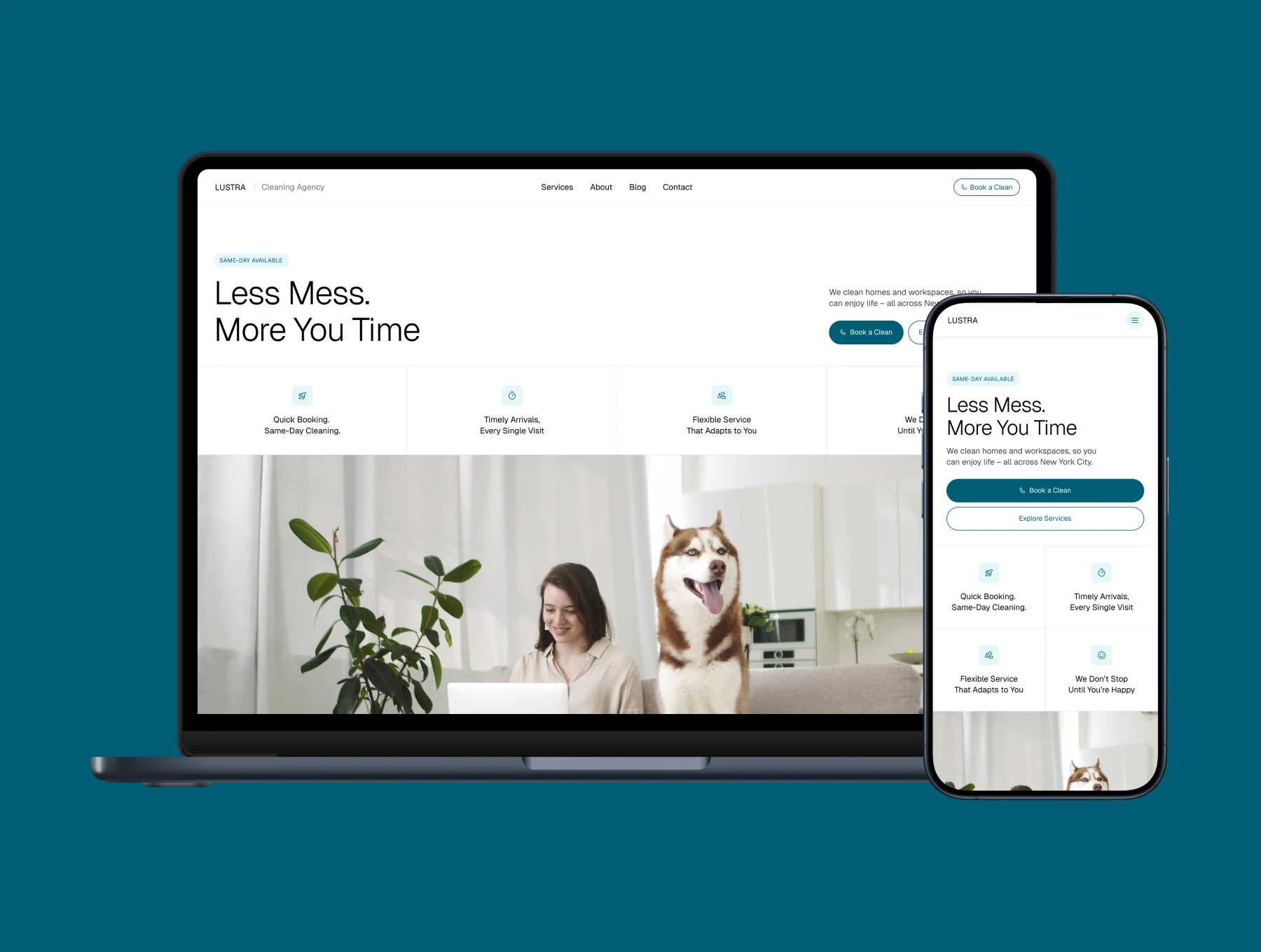 LUSTRA – Cleaning Agency Website 6