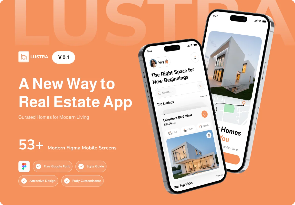 Lustra | Real Estate App UI Kit