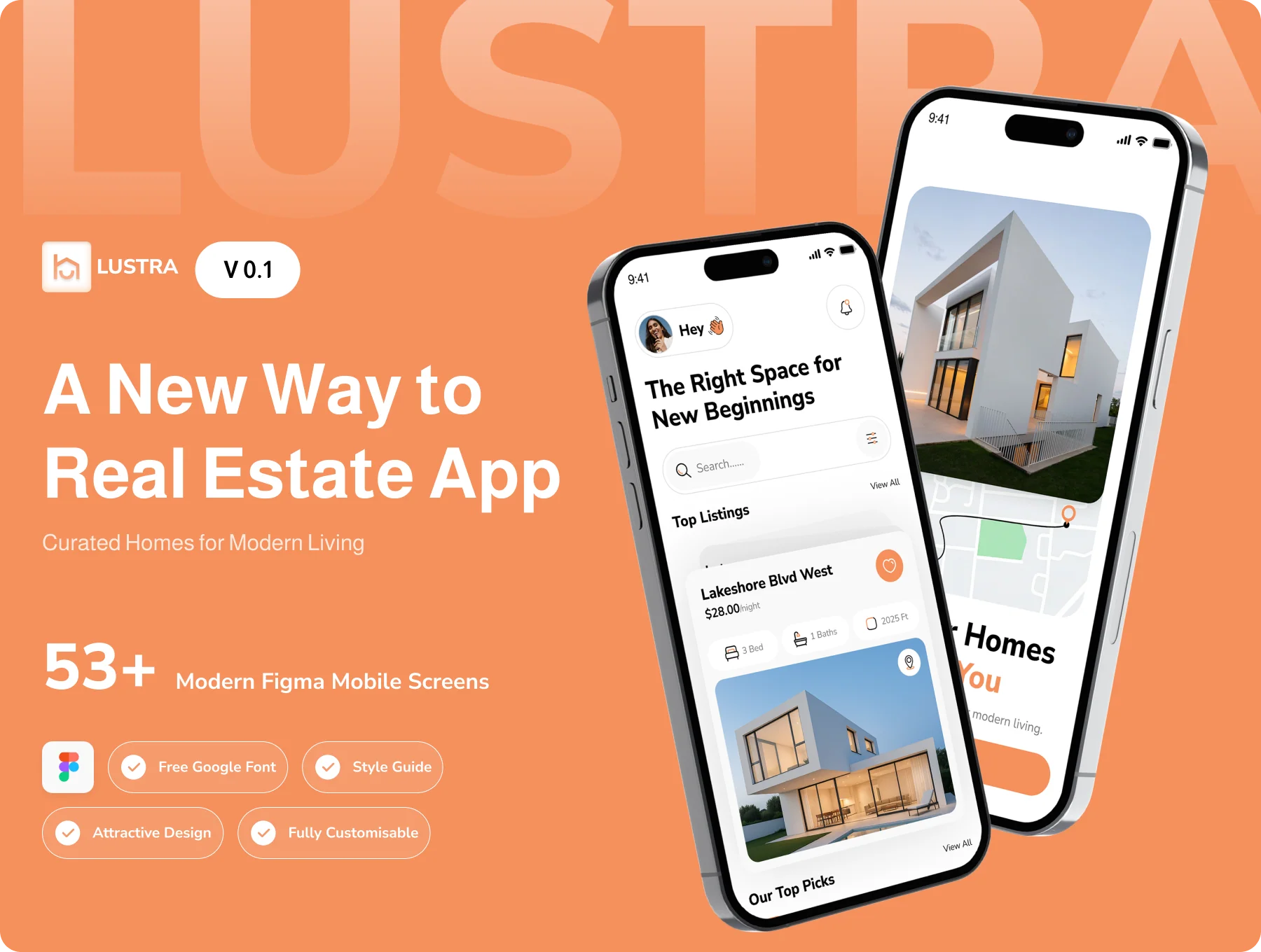 Lustra | Real Estate App UI Kit