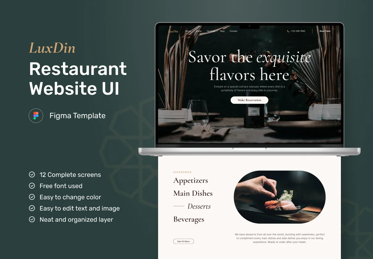 LuxDin - Restaurant Website