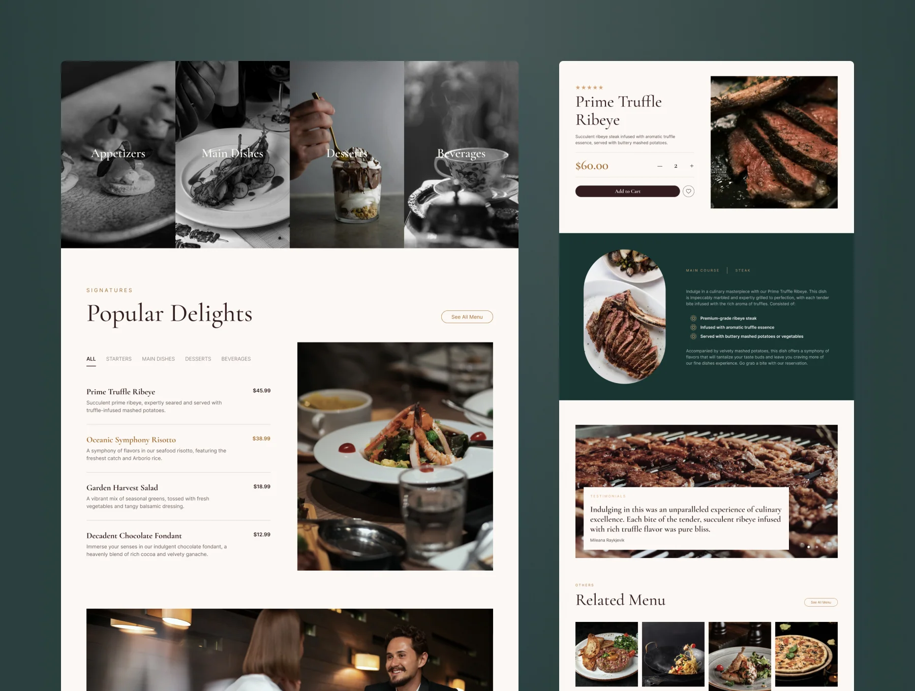 LuxDin - Restaurant Website 2