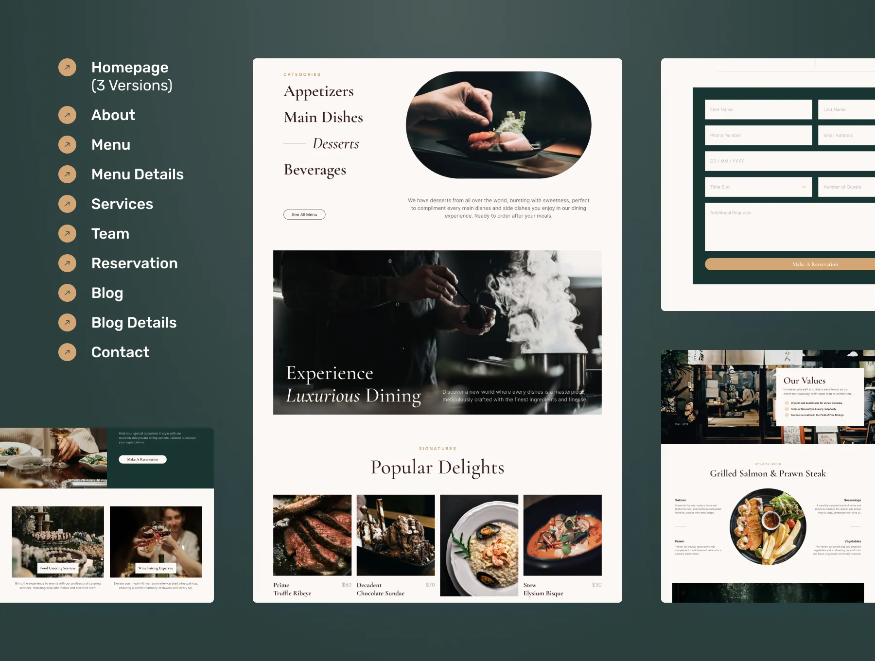 LuxDin - Restaurant Website 4