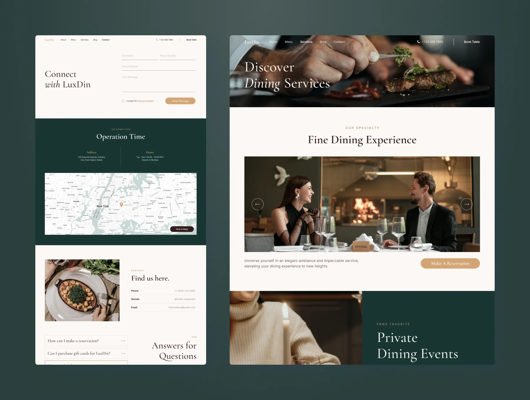 LuxDin - Restaurant Website 5
