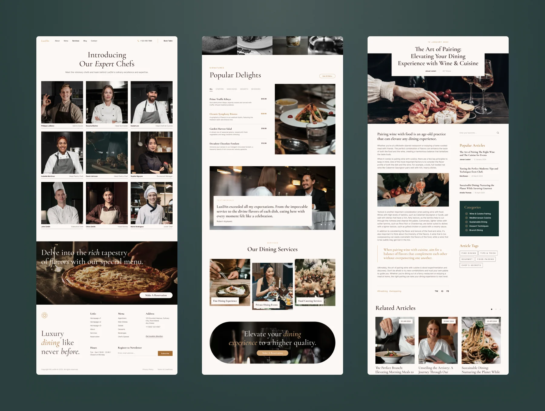 LuxDin - Restaurant Website 7
