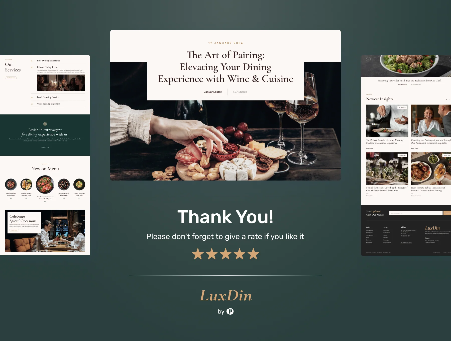 LuxDin - Restaurant Website 8