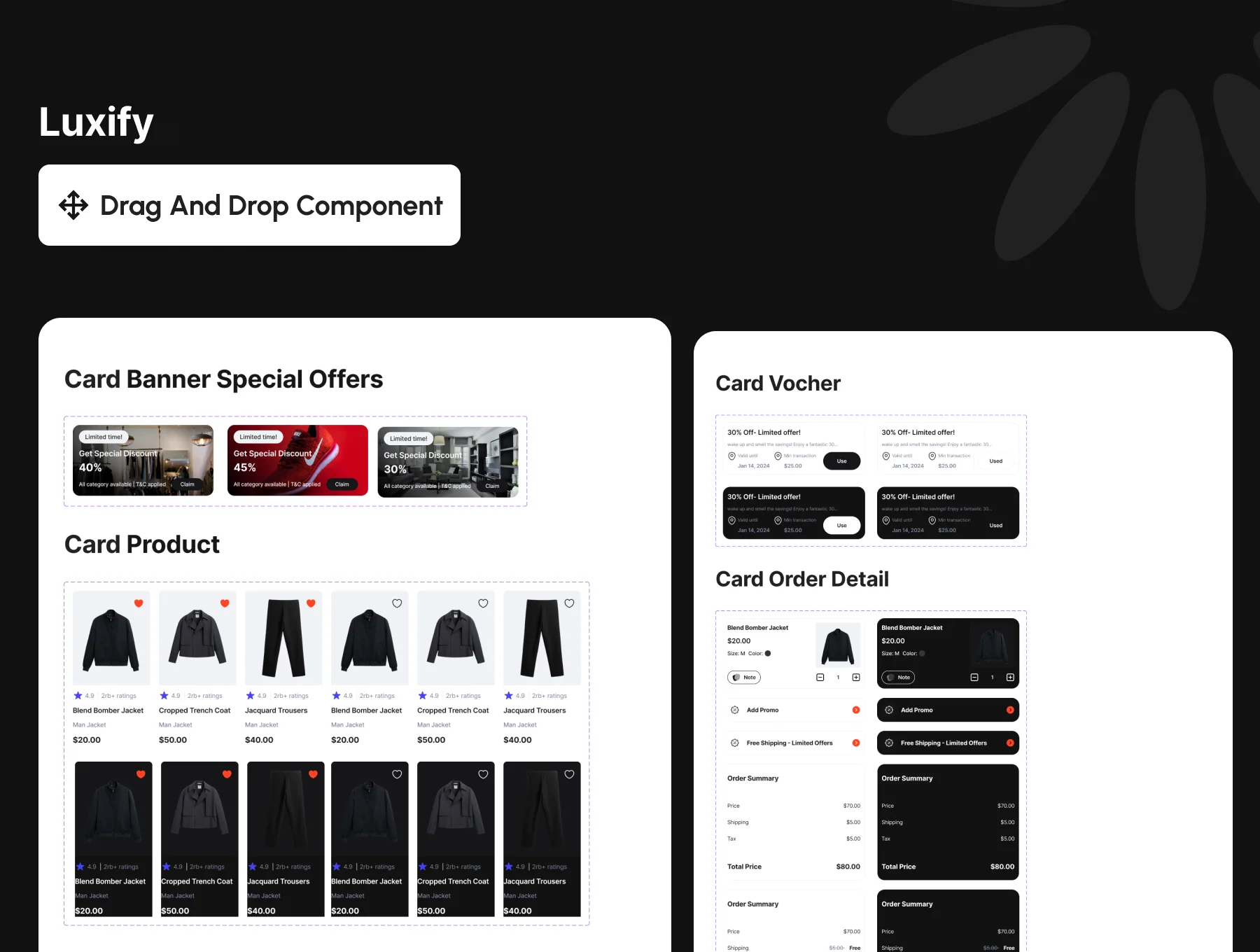 Luxify  -  E-Commerce Mobile App UI Kit 4