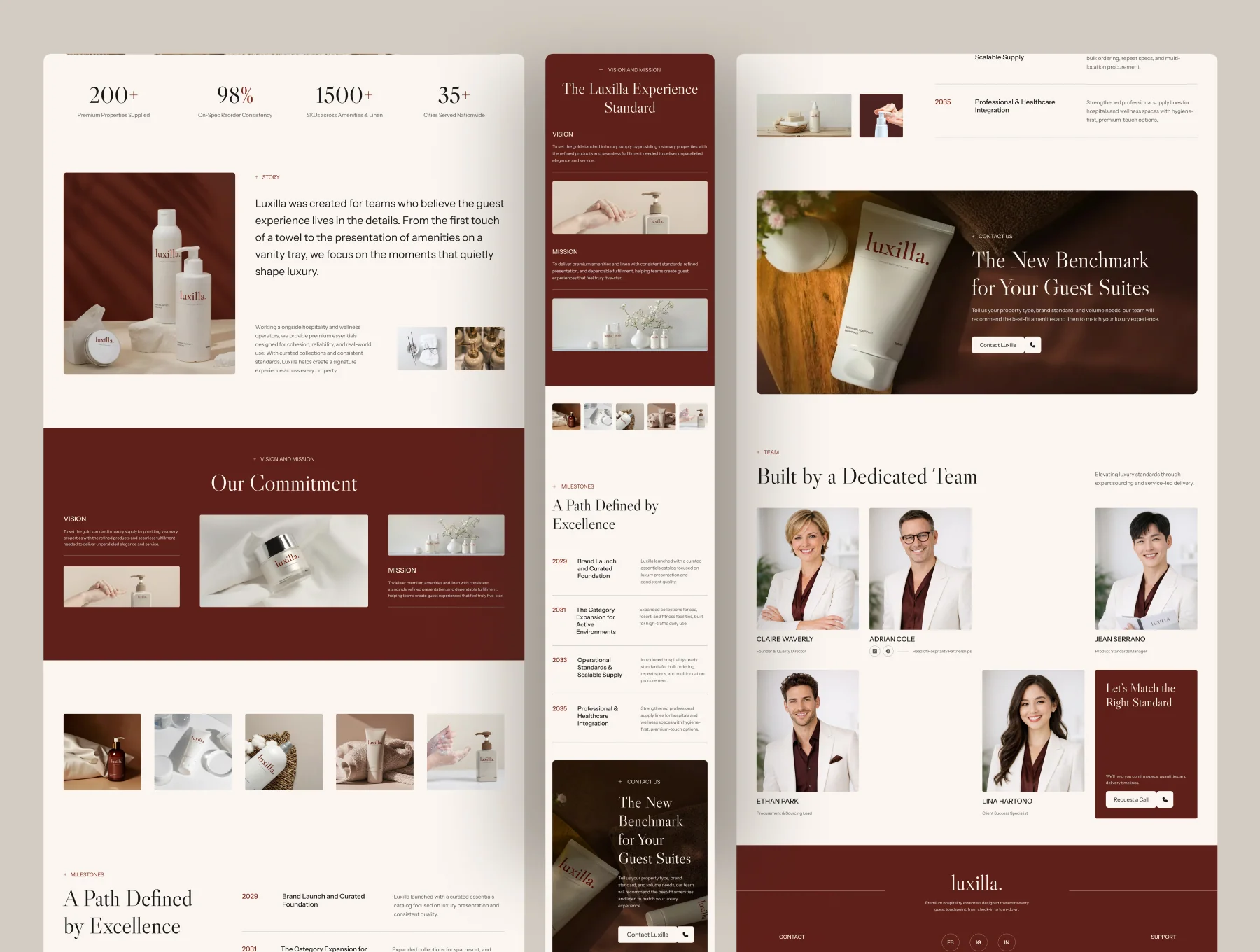 Luxilla - Hospitality E-Commerce Website UI Figma Template 2