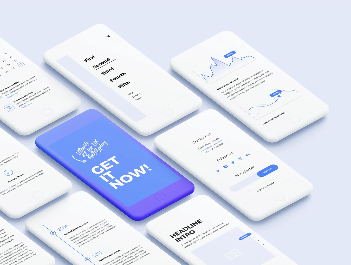 Luxo Responsive Wireframe Kit 6